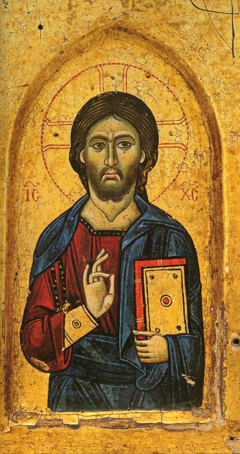 Icona di Cristo sotto un arco