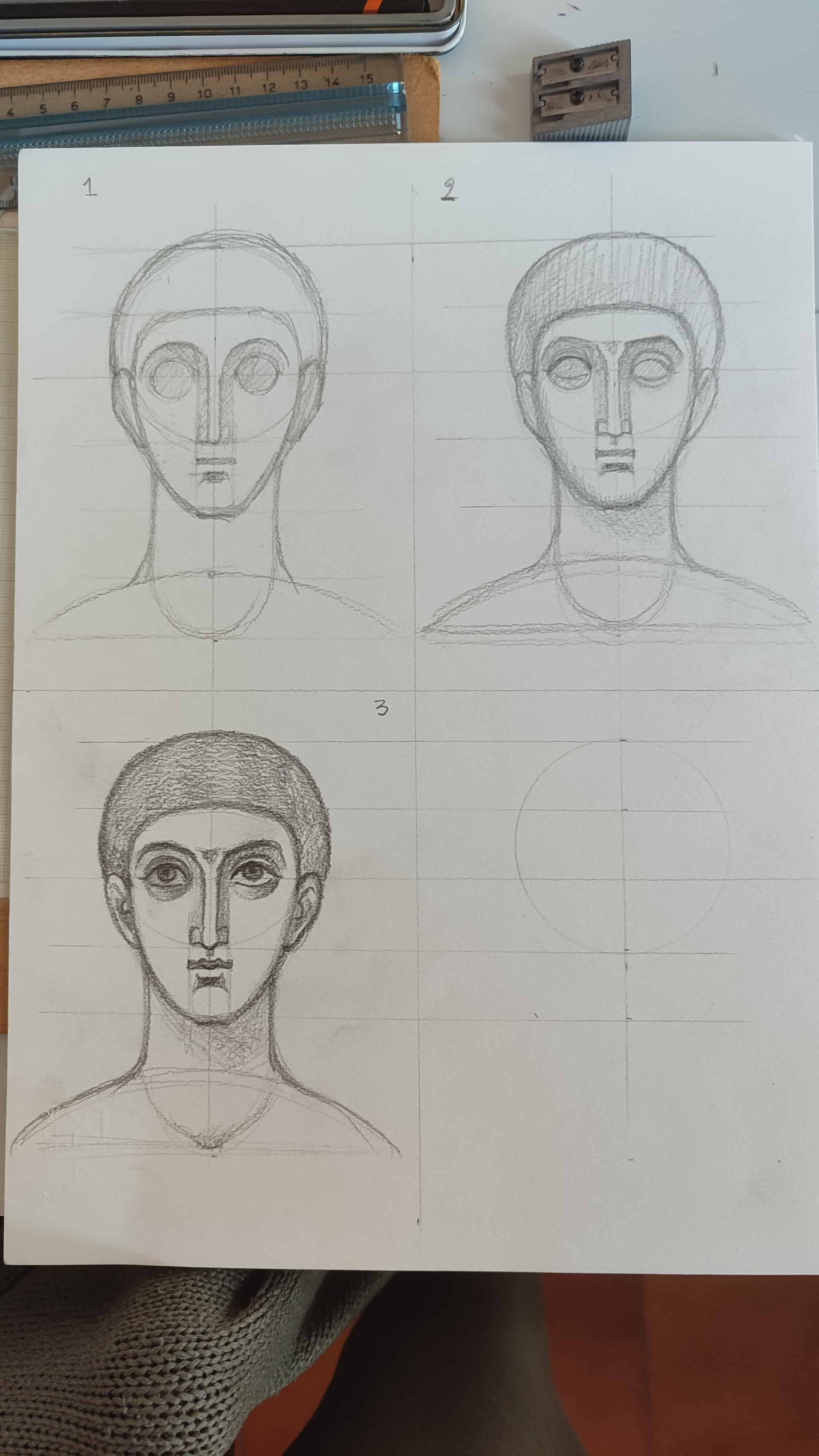 Disegno del volto per il corso fondamentale del primo anno