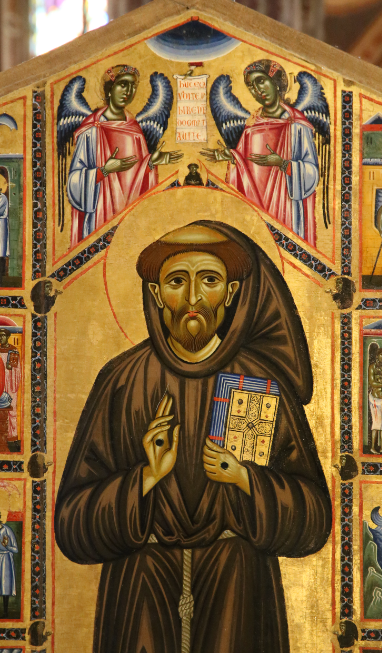 San Francesco, icona in stile bizantino