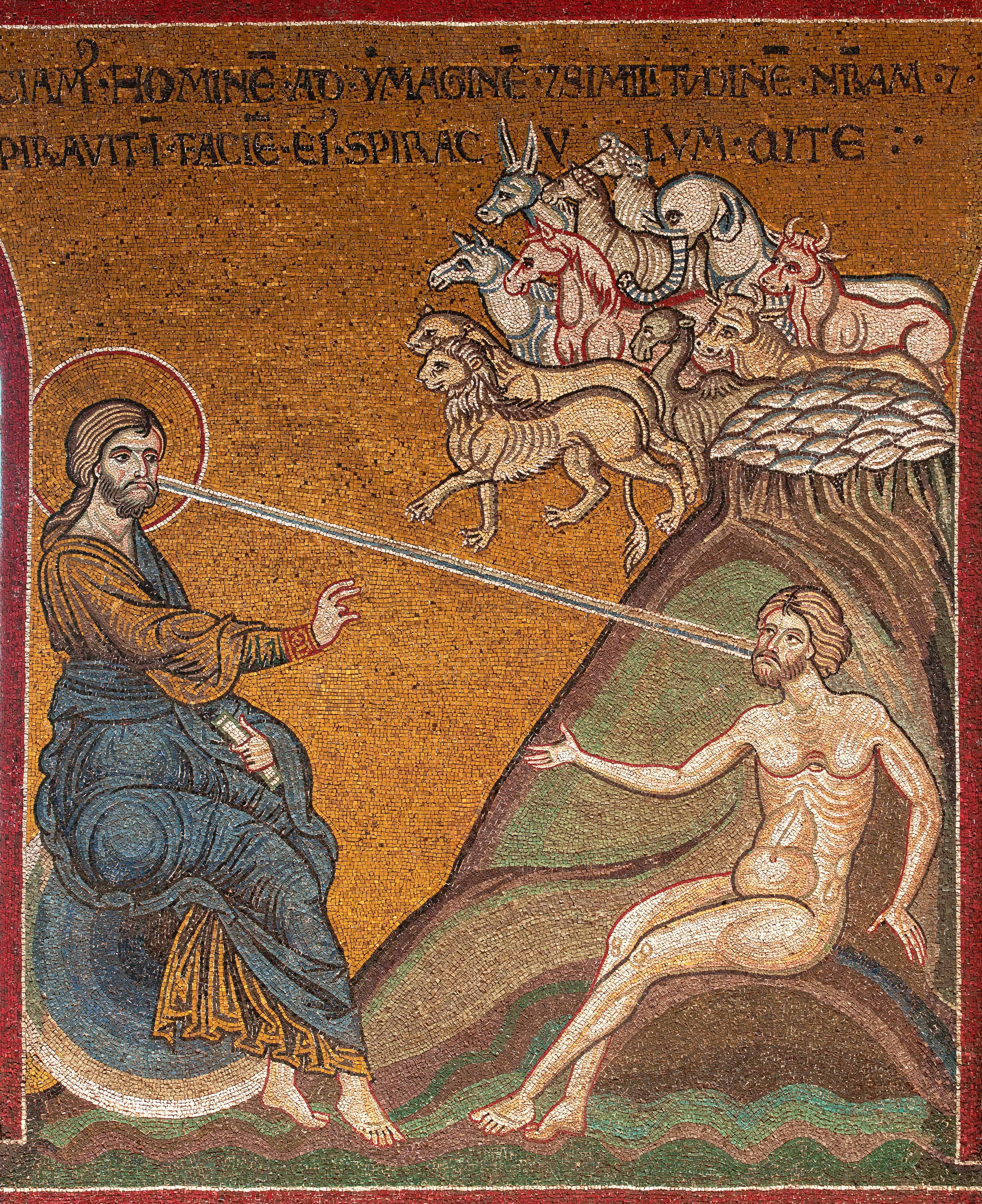 La Creazione dell'uomo, Duomo di Monreale, Sicilia