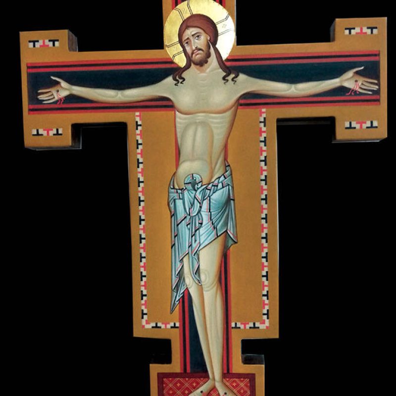 Croce dipinta di tipo toscano